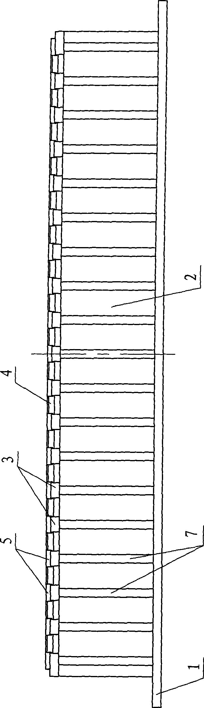 Combined bed-knife of straw crusher
