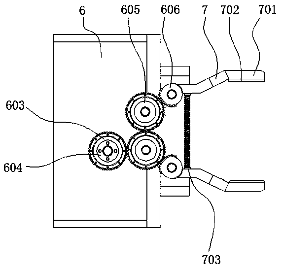 Clamping device with anti-wear structure and used for nut machining