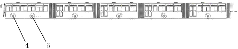Novel bullet train pure electric BRT (Bus Rapid Transit) road train structure