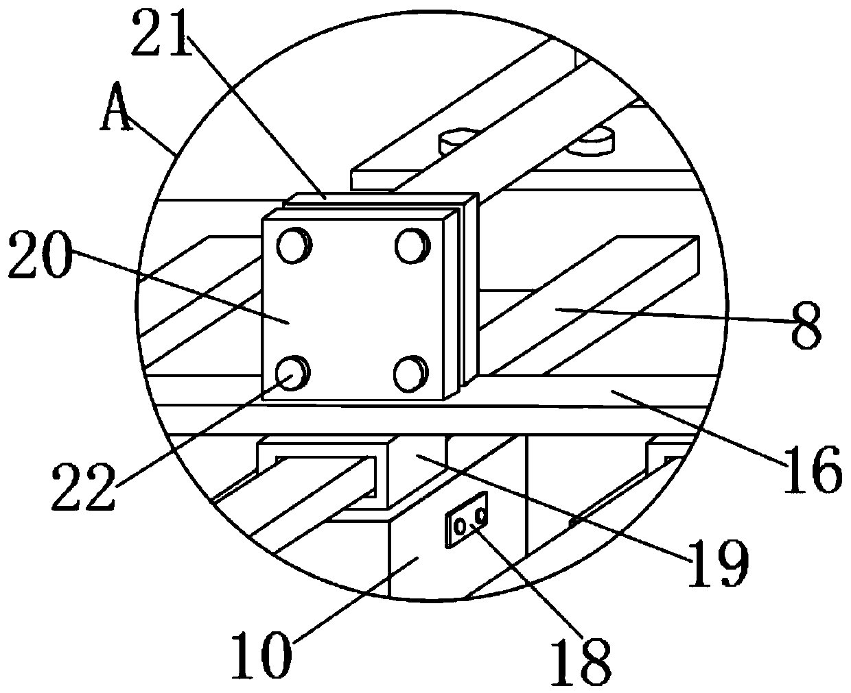 A positioning punching device for building aluminum formwork