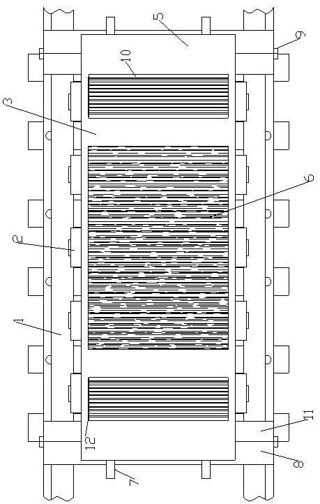 A vertical wall sliding installation support device and its construction method