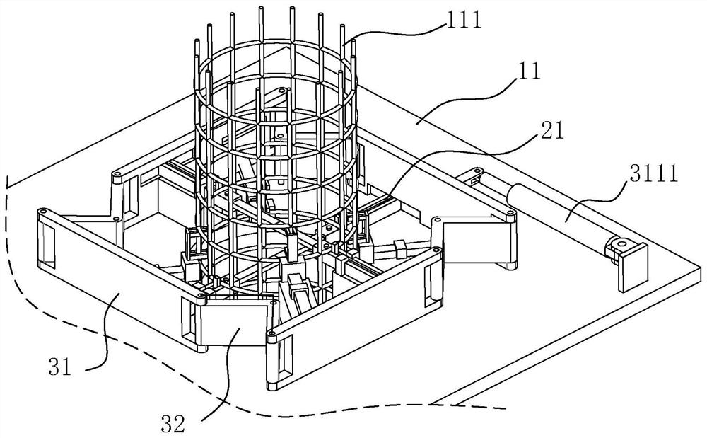 Cast-in-place pile reinforcement cage hoisting and fixing device and construction method thereof