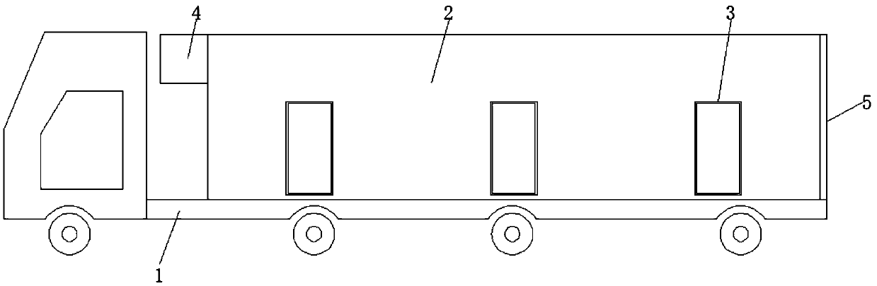 Classified storage type energy-saving refrigerated truck