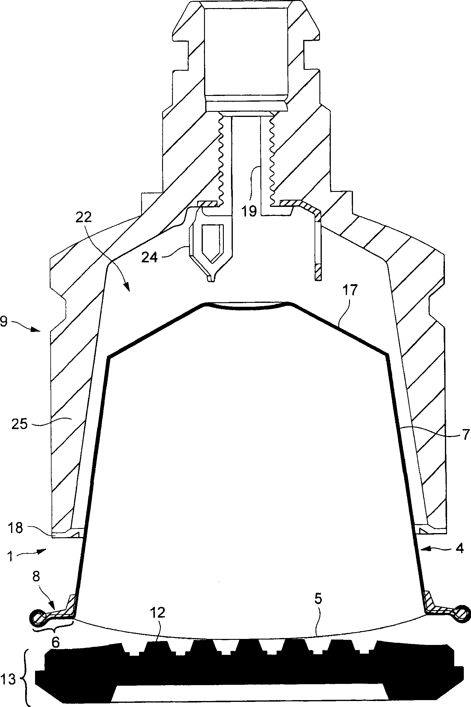 Capsule for preparing a beverage with a sealing member for water tightness attached thereto and method of producing the same