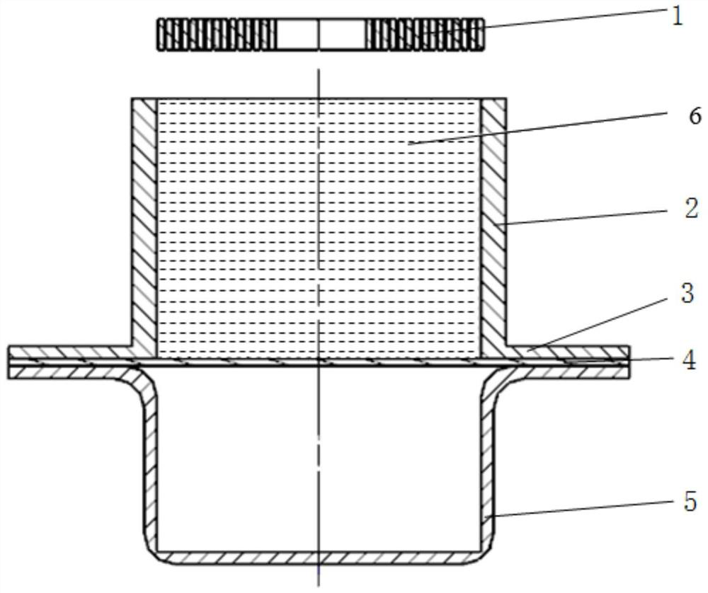 Electromagnetically-driven soft male die liquid-filling deep-drawing forming device and technological method