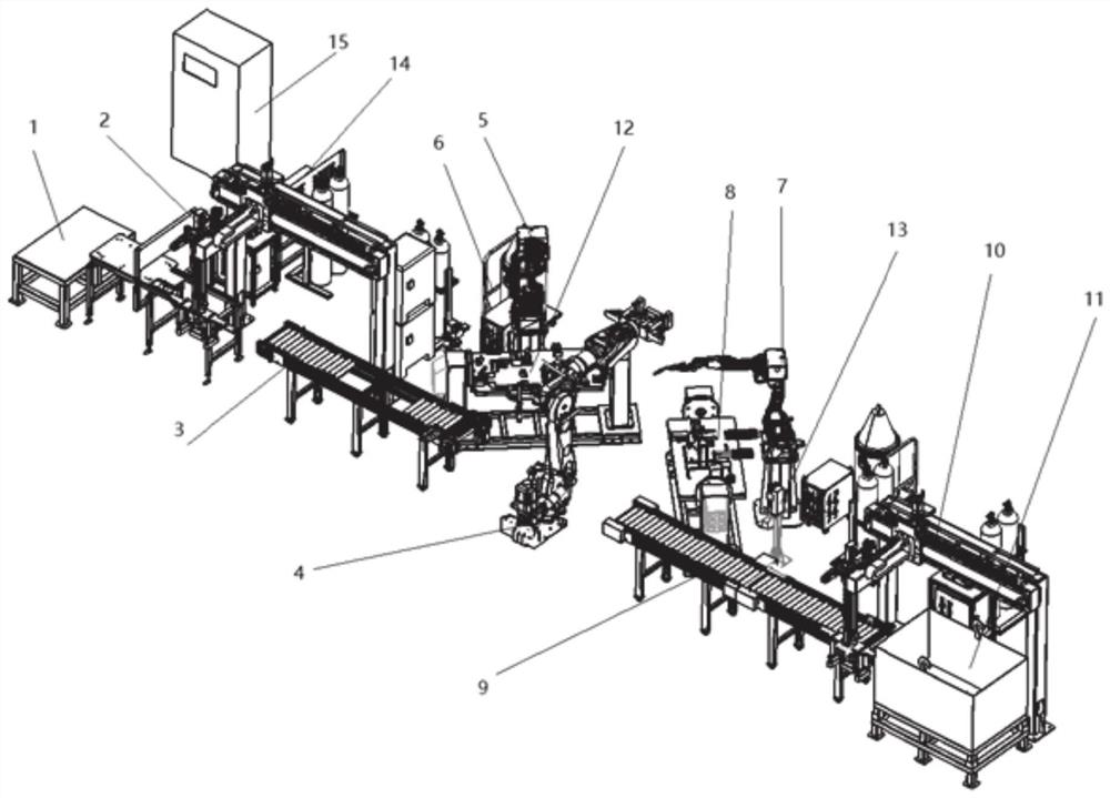 Flexible welding production line for small and medium-sized parts of railway wagon