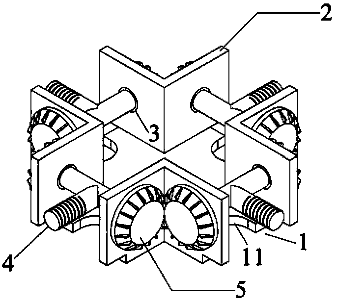 Connection joint for ensuring synchronous movement of rod pieces