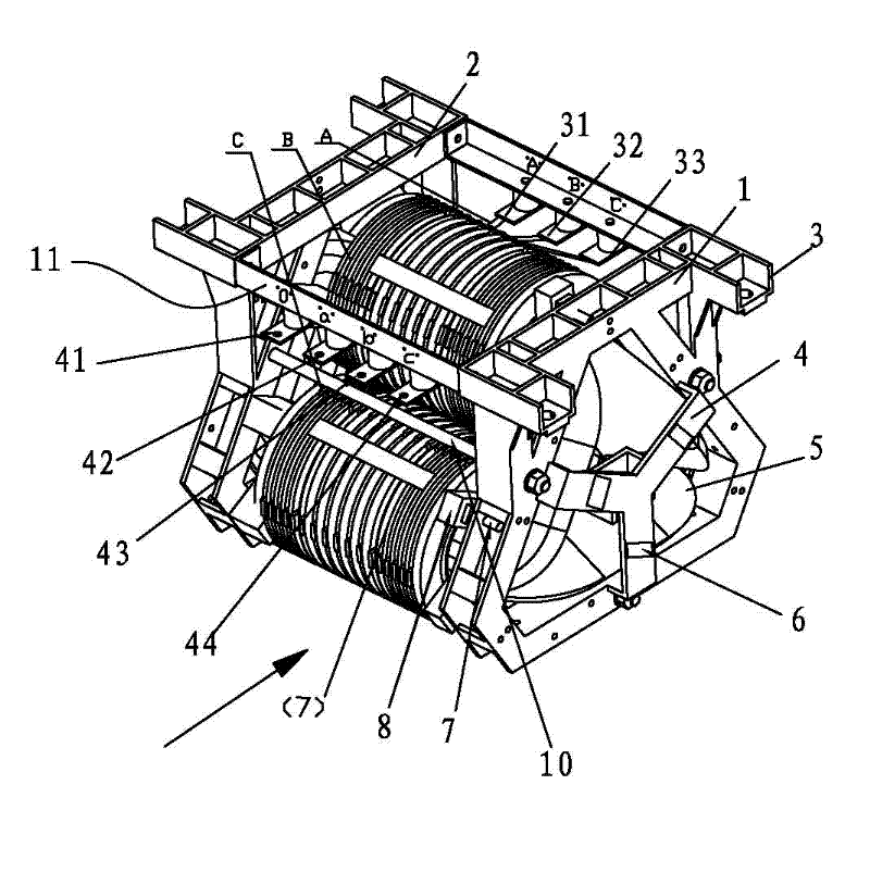 C-class three-dimensional wound core dry-type transformer for suspension installation