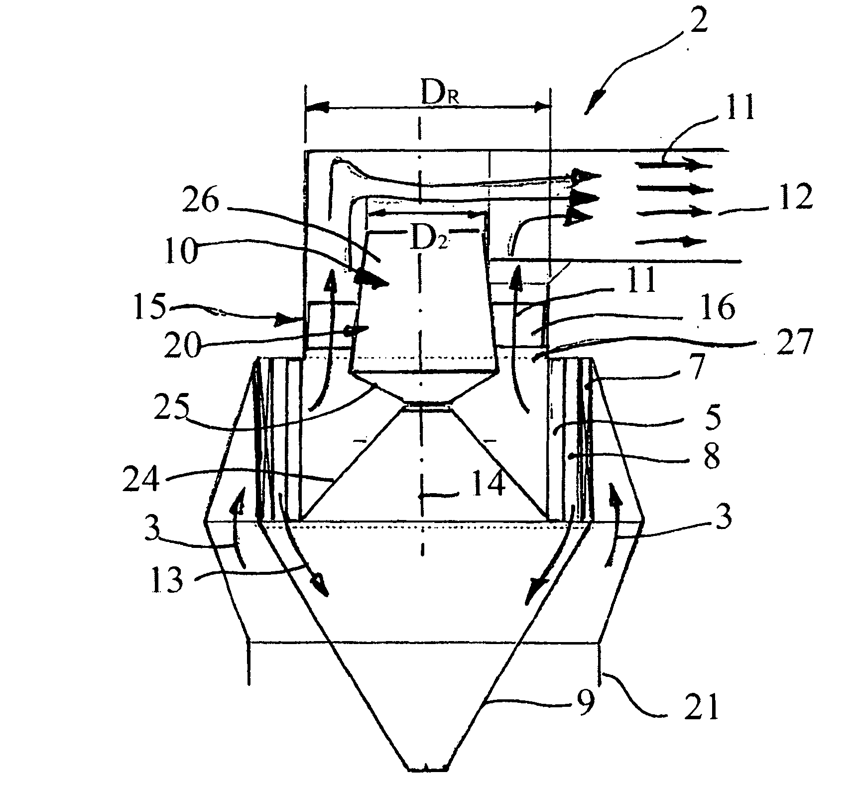 Process for sifting a mixture of a milled material and a fluid, and mill sifter