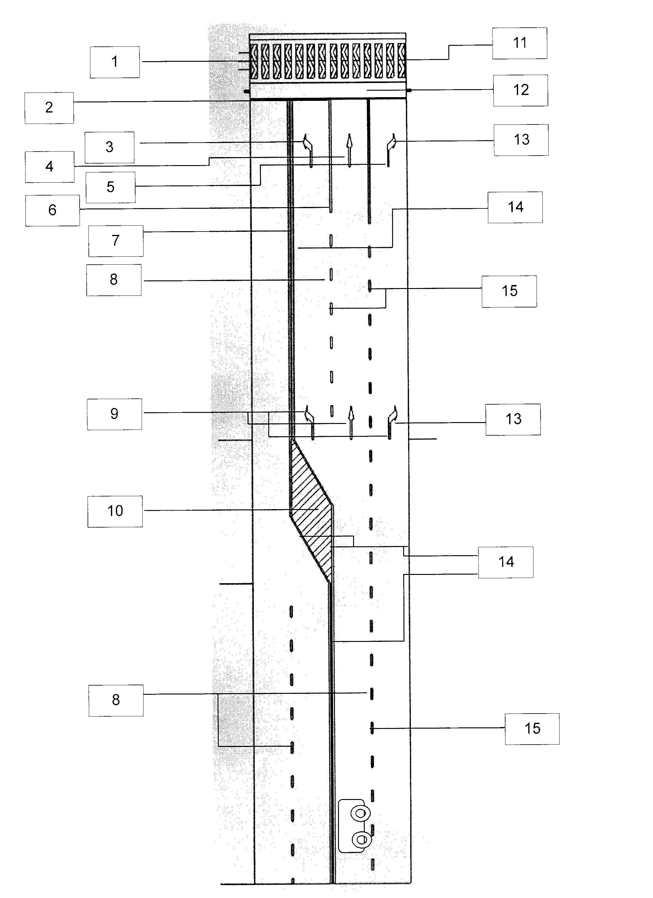 Night road surface light-emitting diode (LED) lamplight guiding system