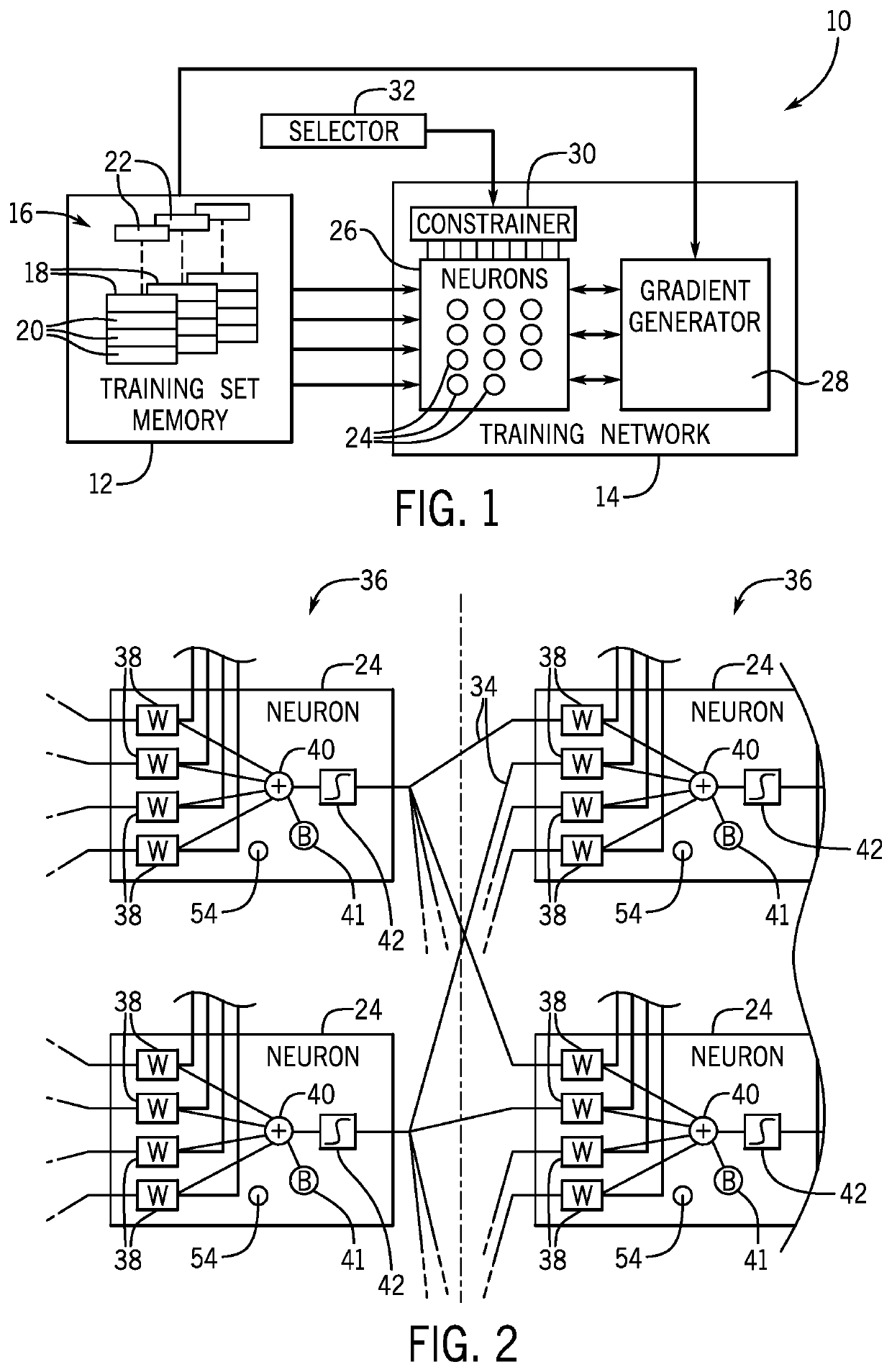 Training System for Artificial Neural Networks Having a Global Weight Constrainer