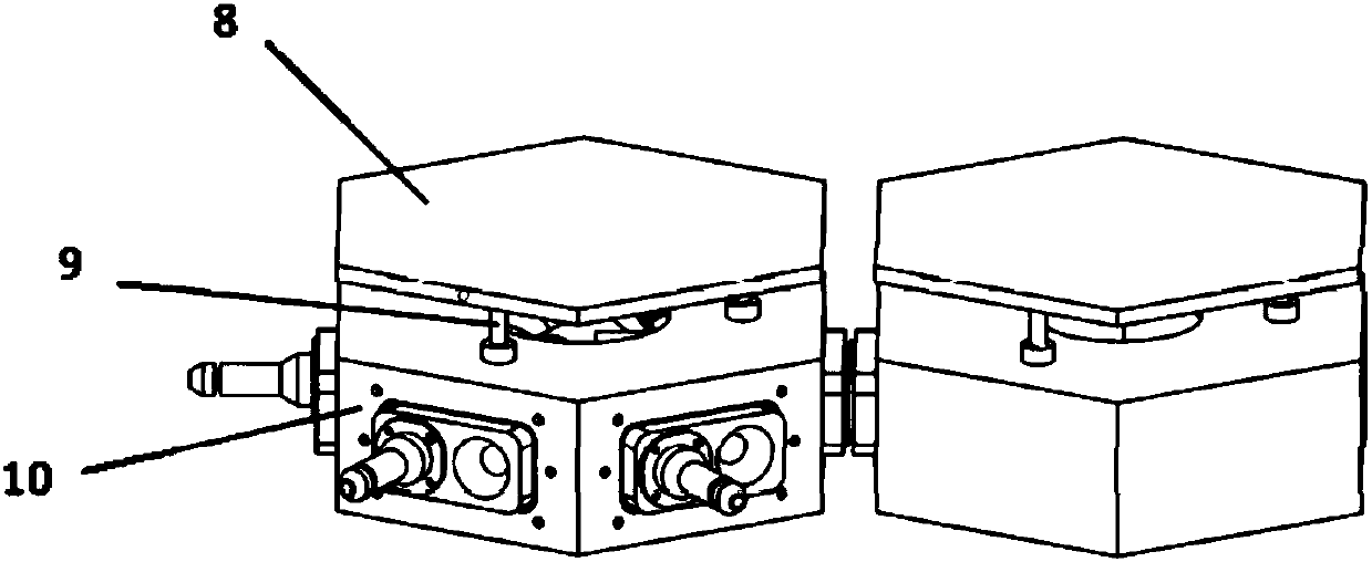 Androgynous cone rod type precise splicing mechanism for space splicing reflection mirror