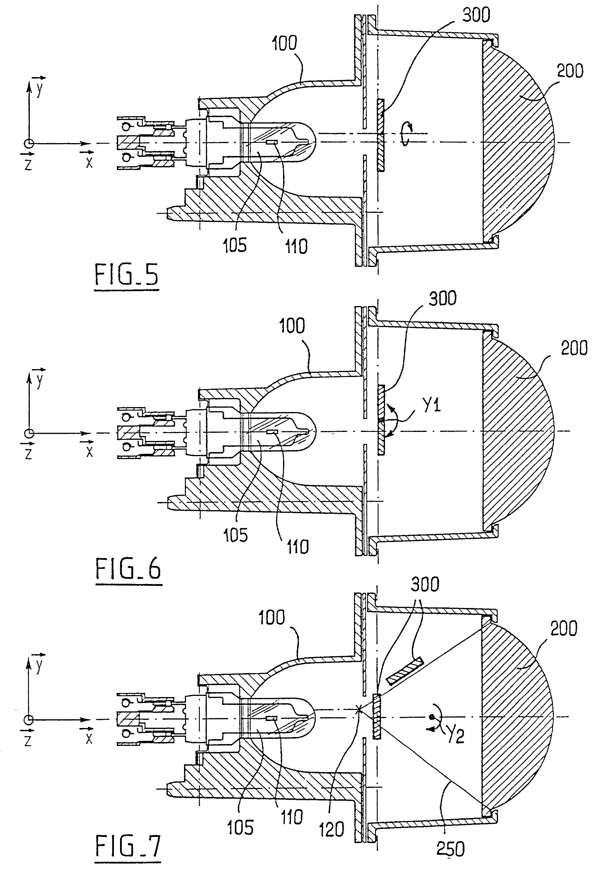 Compact elliptical infrared light unit for a motor vehicle
