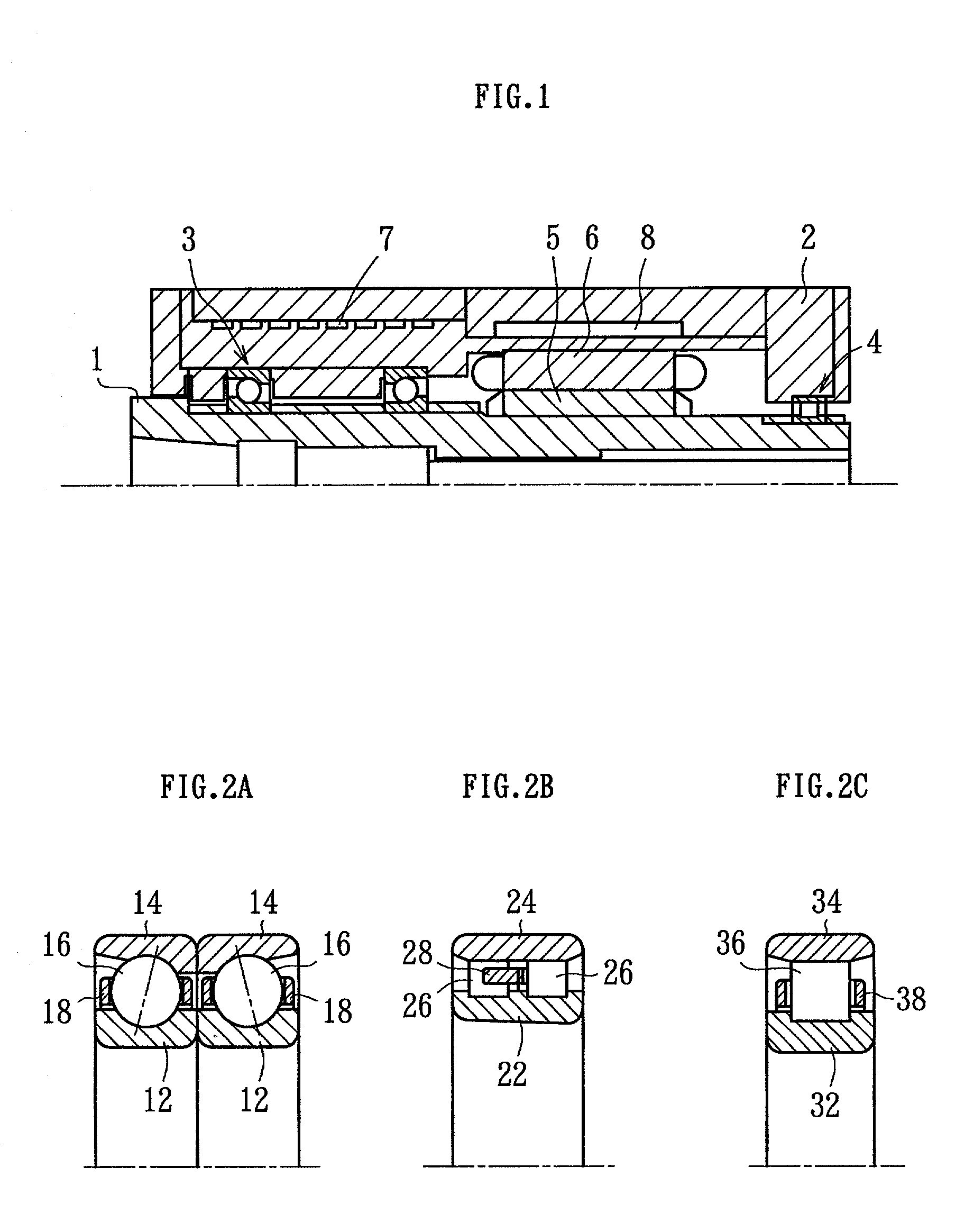 Bearing for main spindle of machine tool