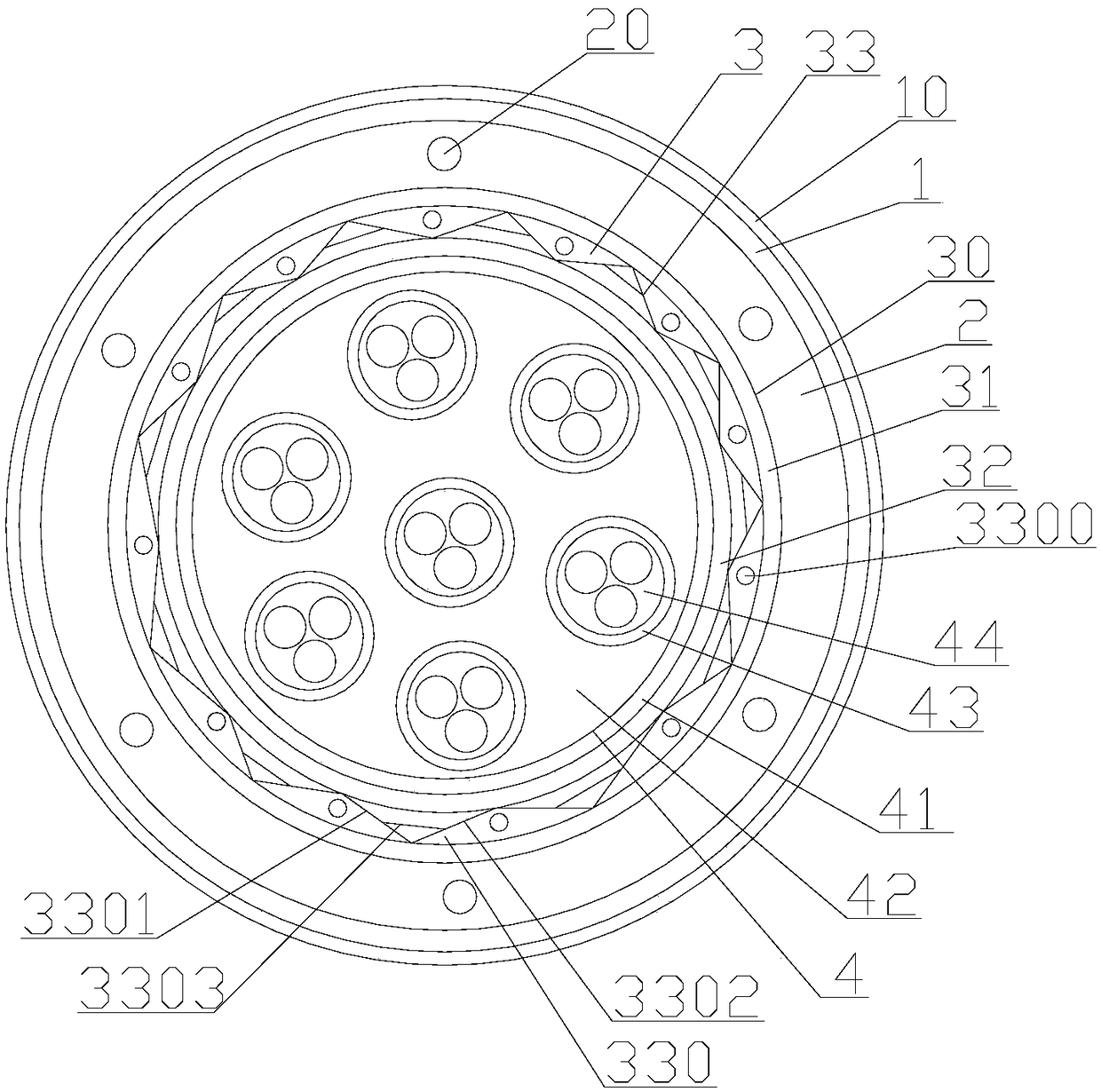 A multi-core tensile network cable