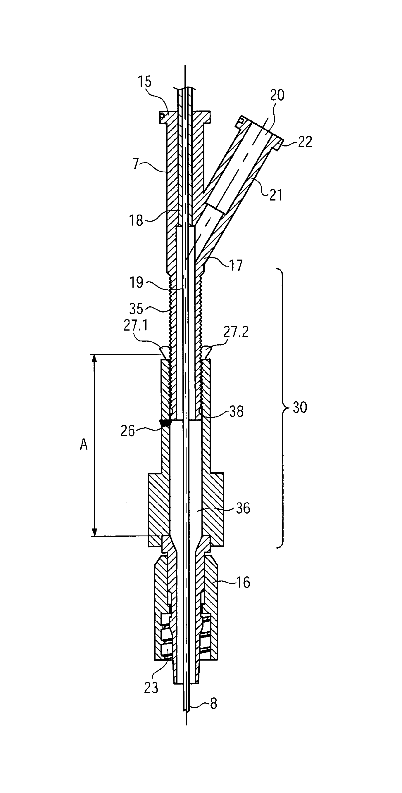 Catheter system having an optical probe and method for the application of an optical probe in a catheter system