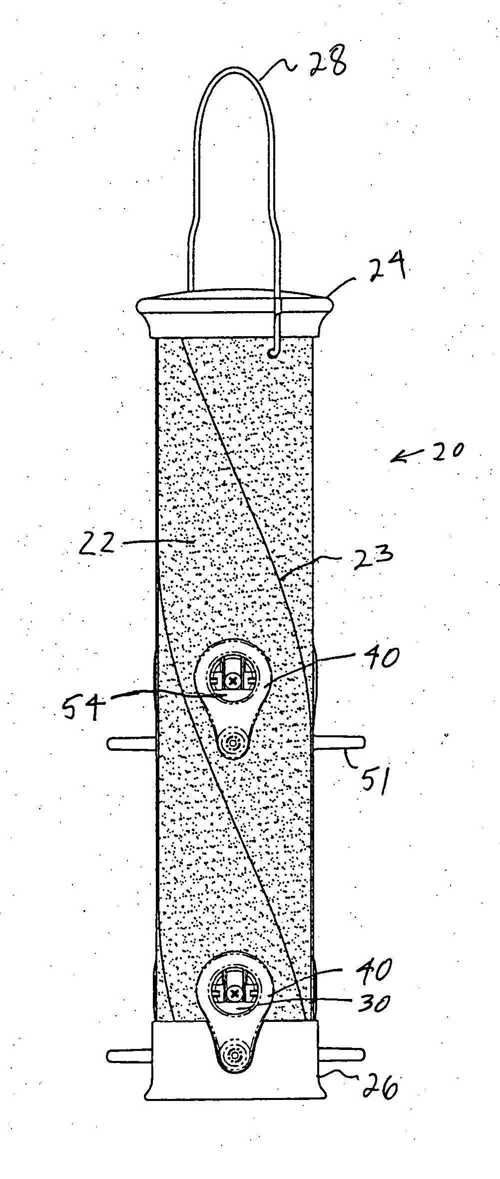 Port attachment system for bird feeders and the like