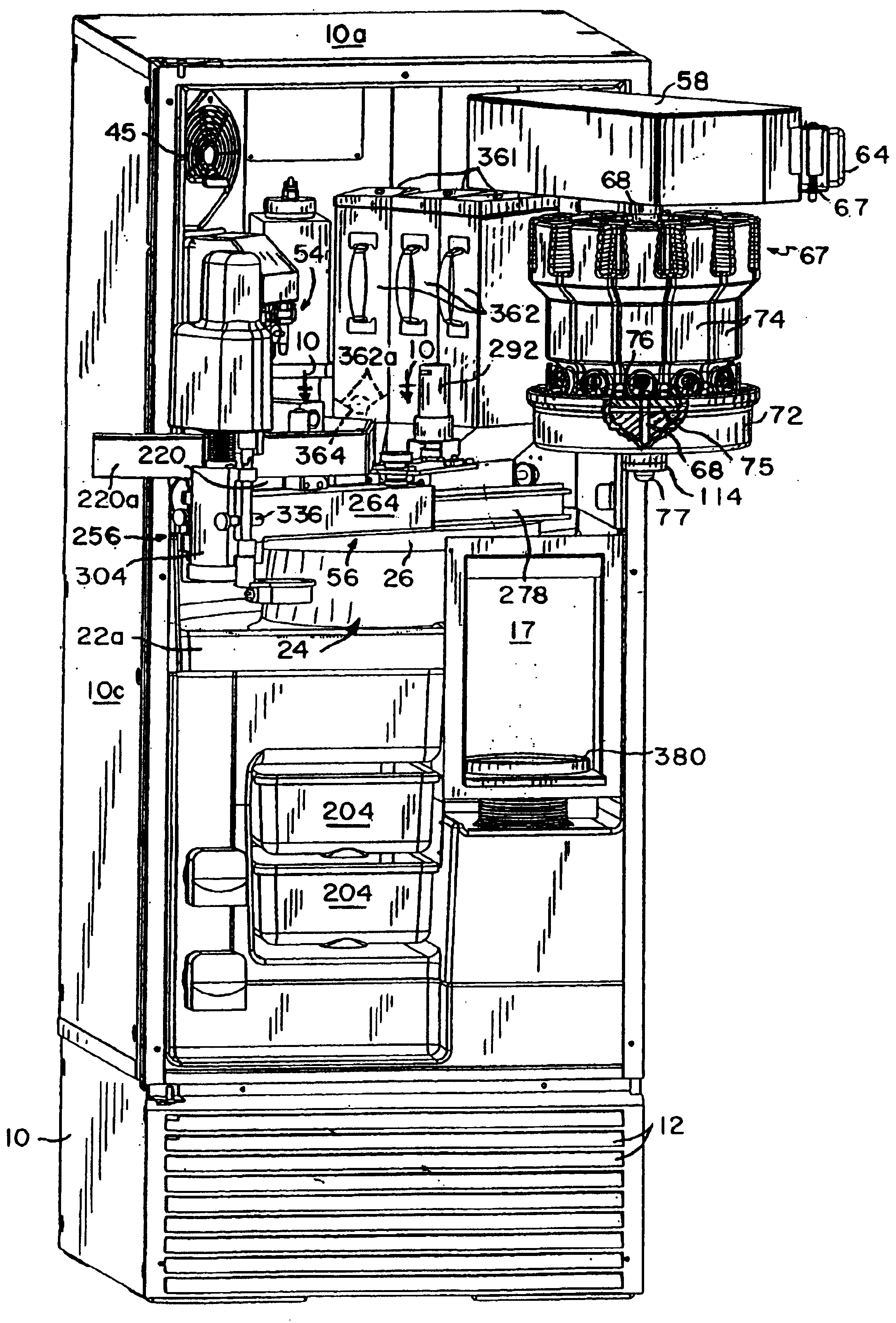 Method and apparatus for producing and dispensing an earated and/or blended food product