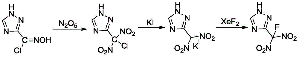3-fluorodinitromethyl-1, 2, 4-triazole compound