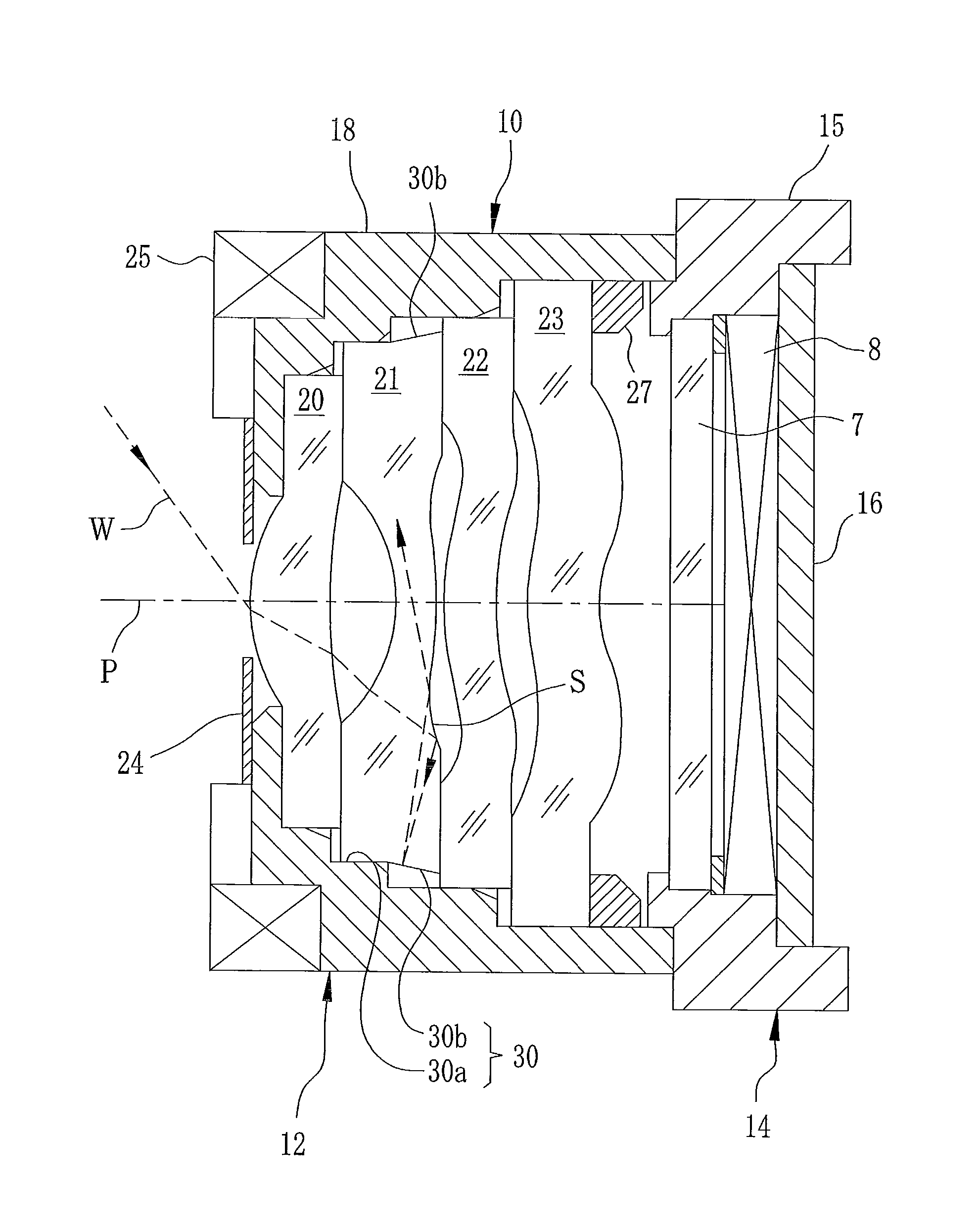 Optical element, imaging optical system, and camera module