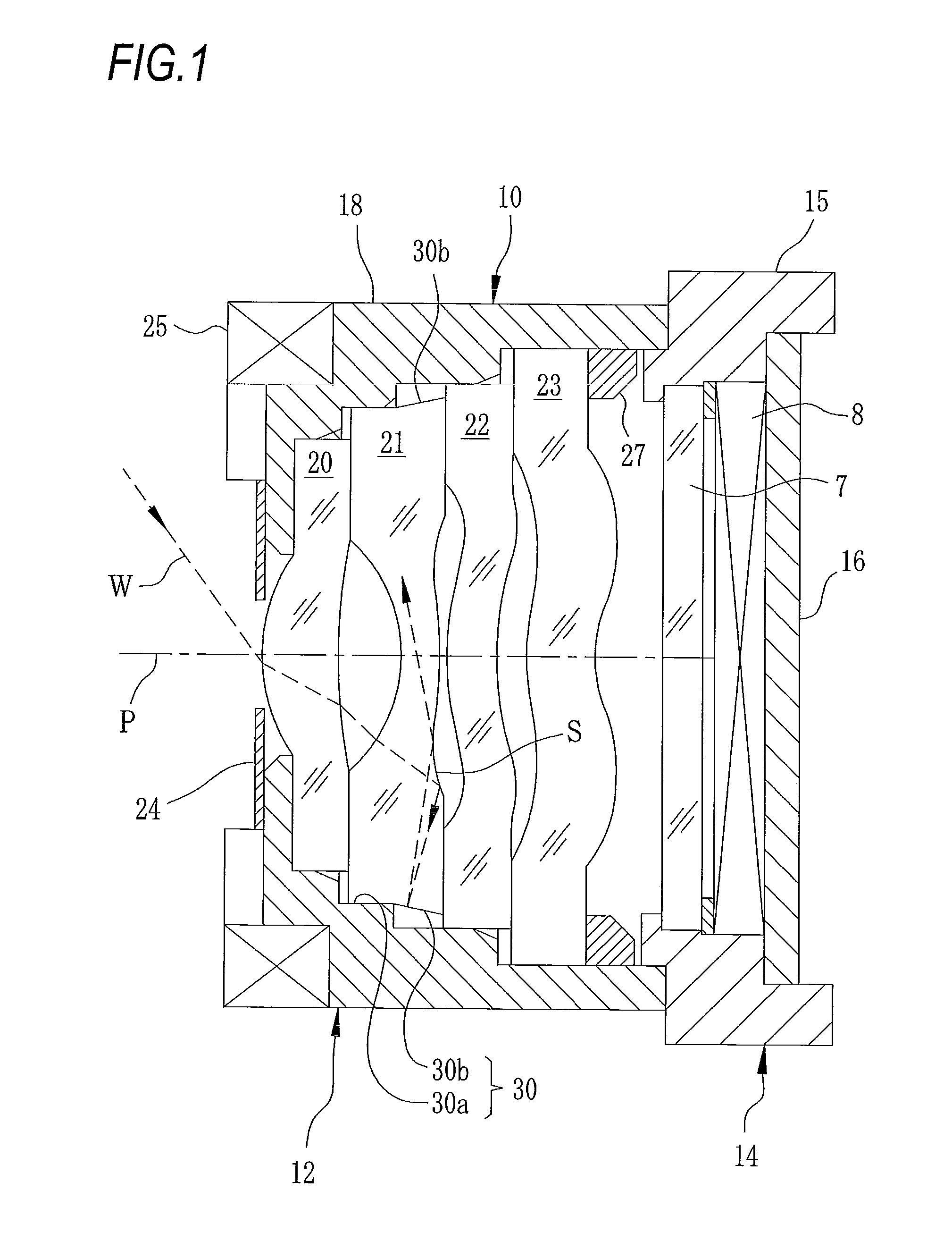 Optical element, imaging optical system, and camera module