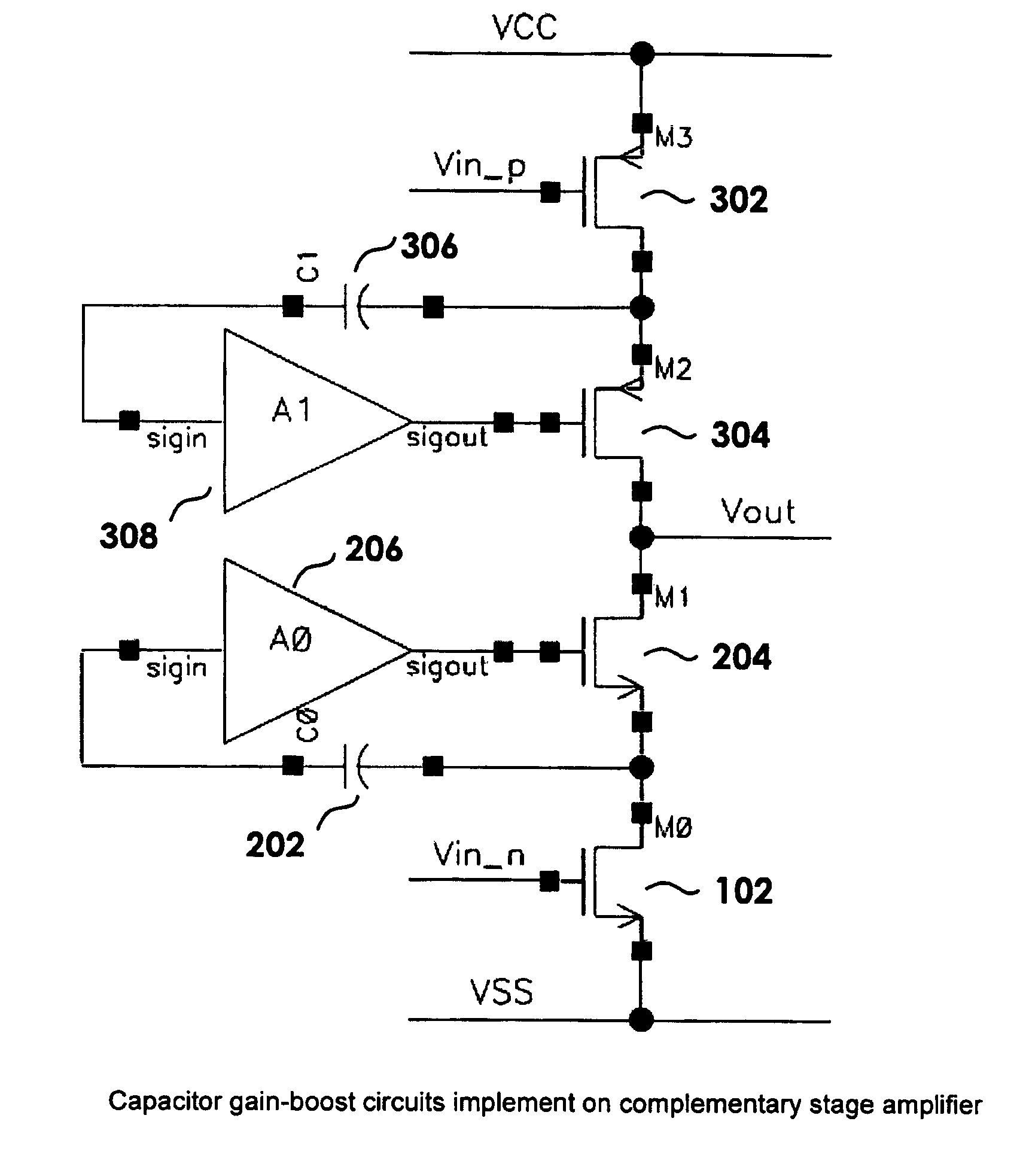 Capacitor gain-boost circuit