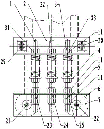 Damping mechanism for bus duct special for wind power
