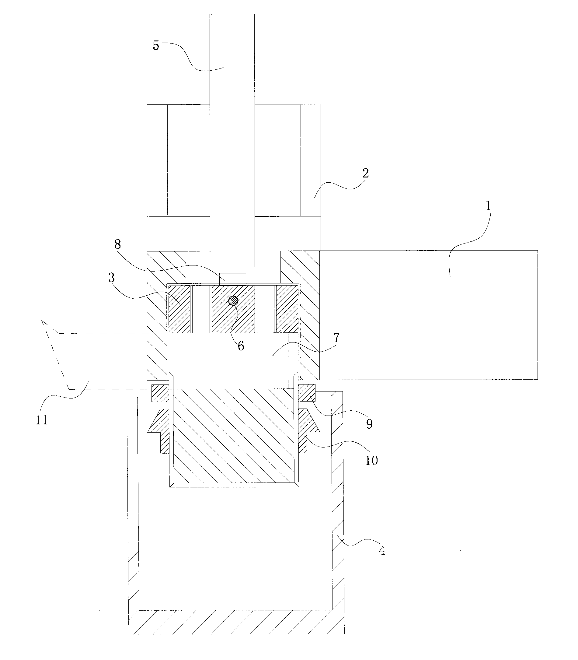 Shooting type high-speed tool adjusting mechanism