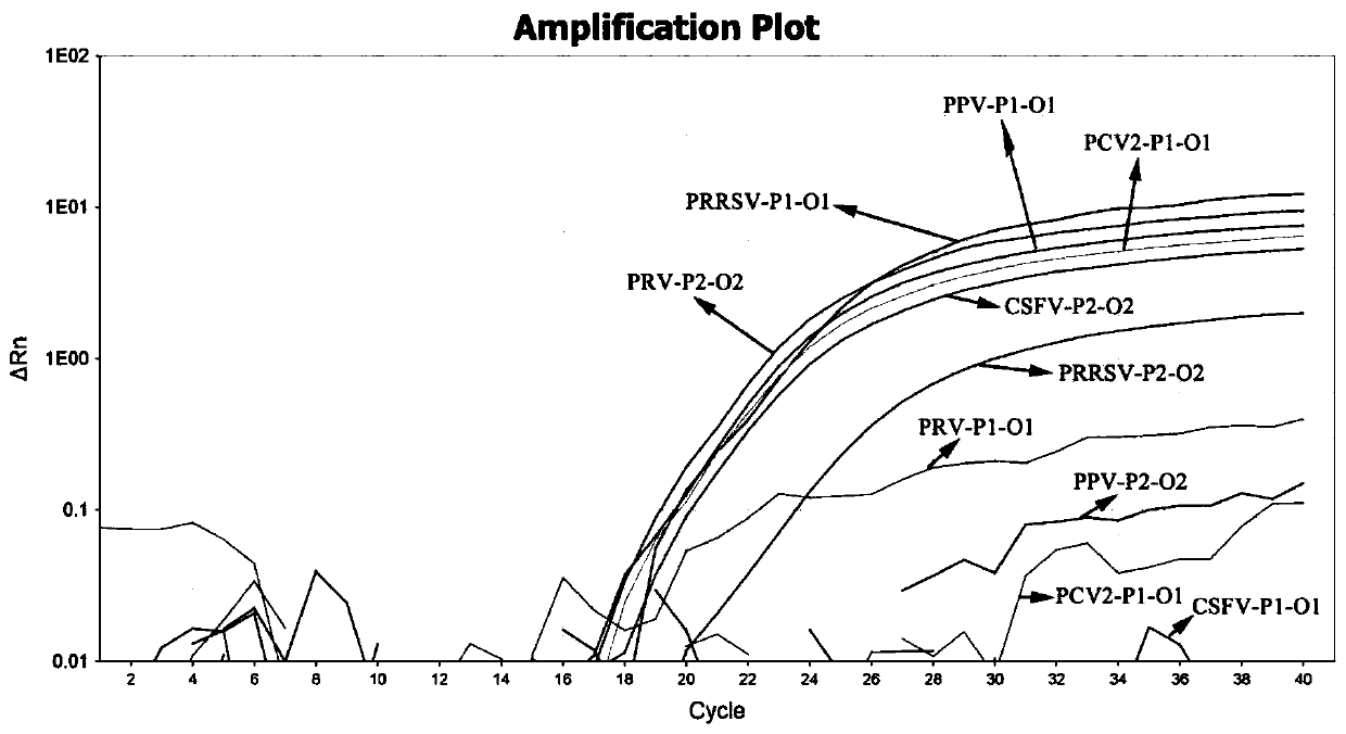 Multiple nano-fluorescence quantitative hypersensitive modelling detection kit