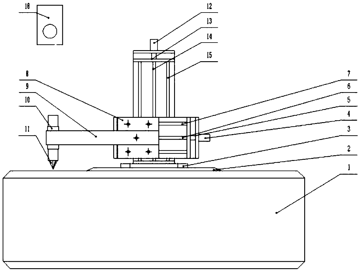 Automobile tire burst simulation experiment device