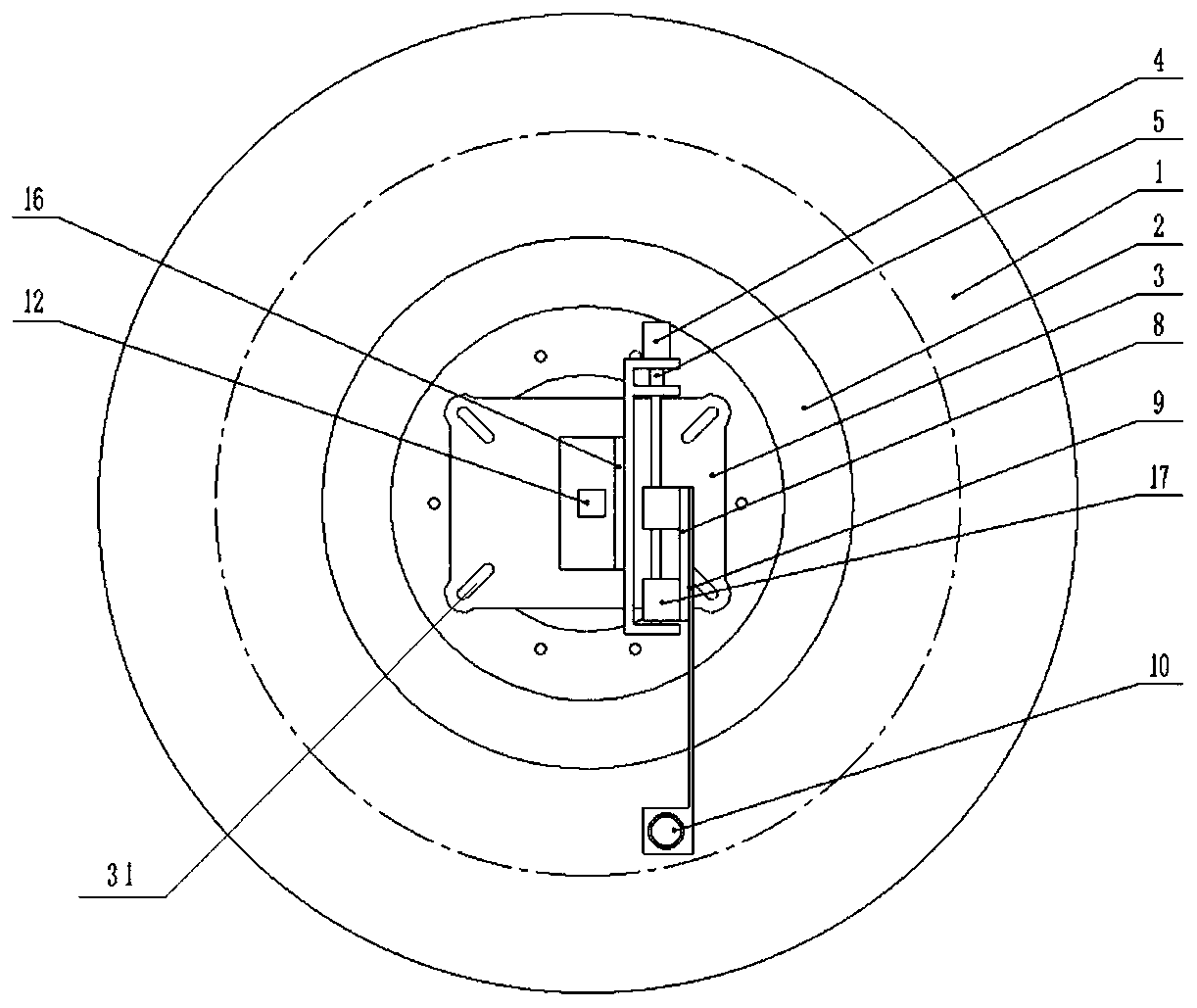 Automobile tire burst simulation experiment device