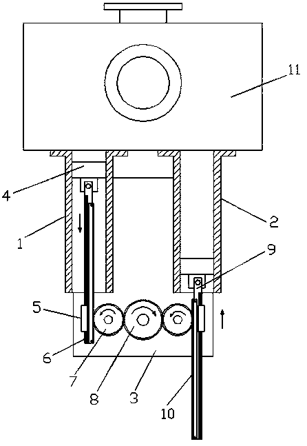 Rack-based concrete pumping device