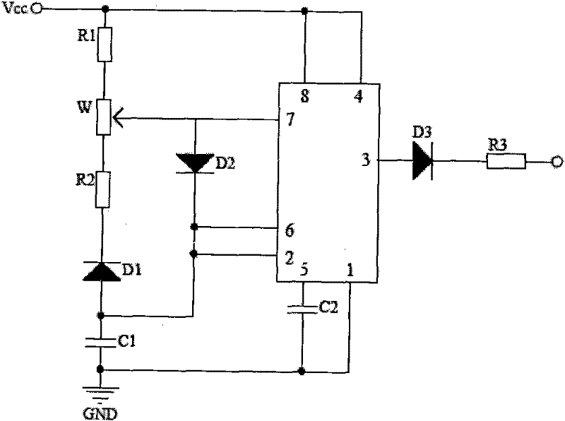 Adjustable photocontrol circuit of LED (light-emitting diode) lamp