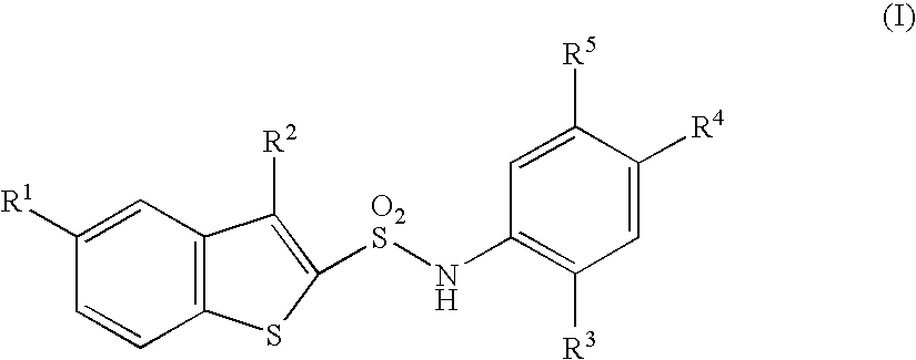 N-substituted benzothiophenesulfonamide derivatives