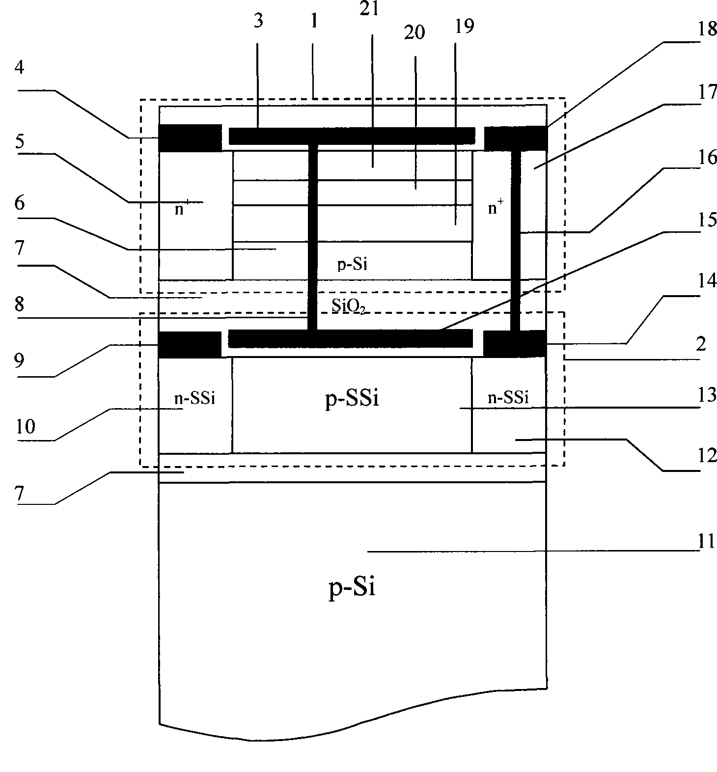 Three-dimensional strain NMOS integrated device and preparation method thereof