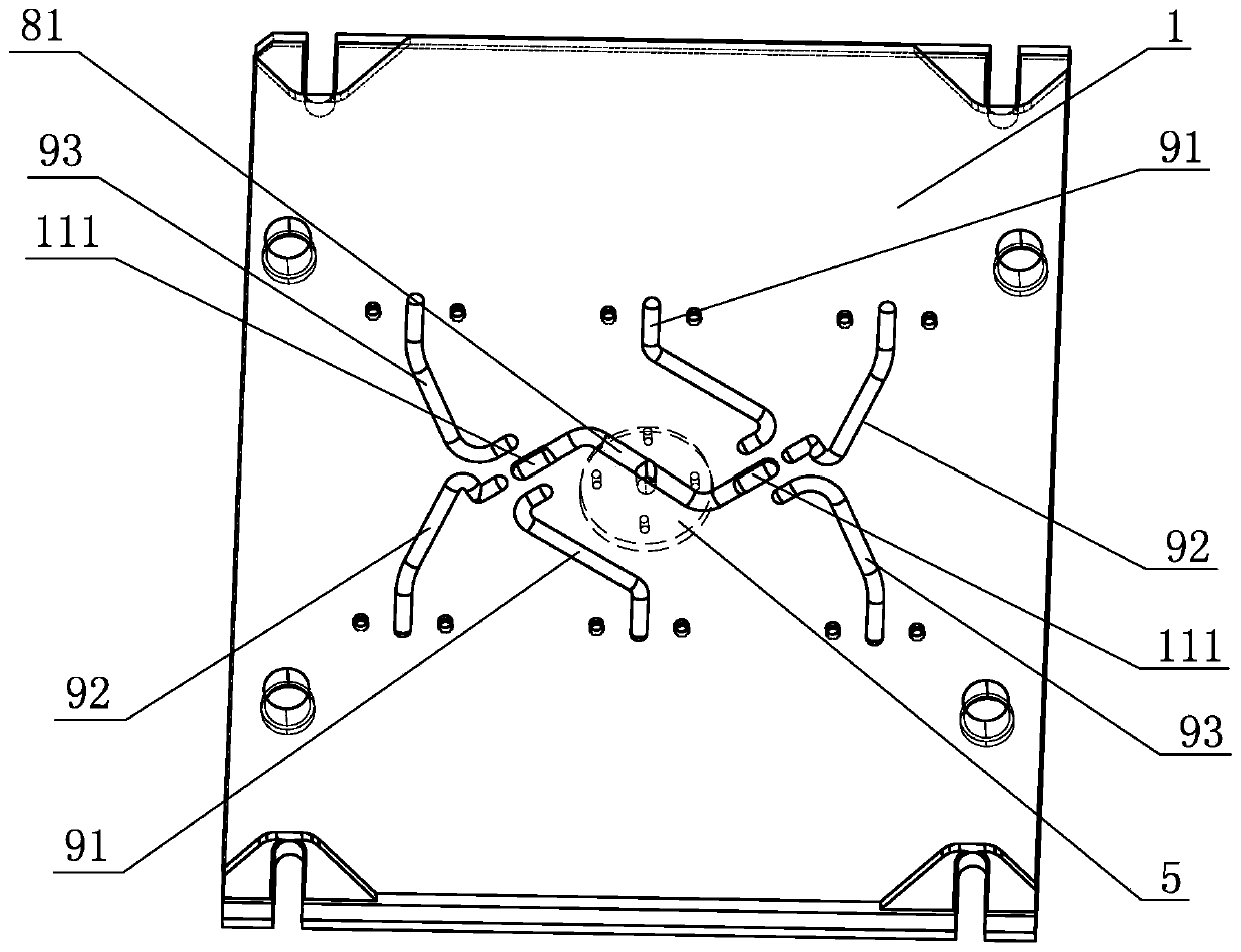 Runner structure of a rubber mold