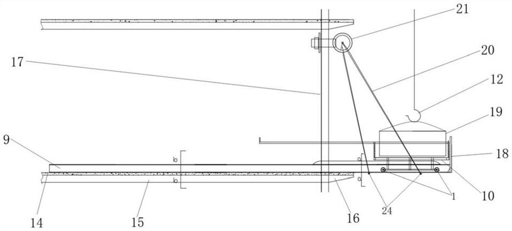 Double-rail transportation system for outdoor vertical hoisting of building