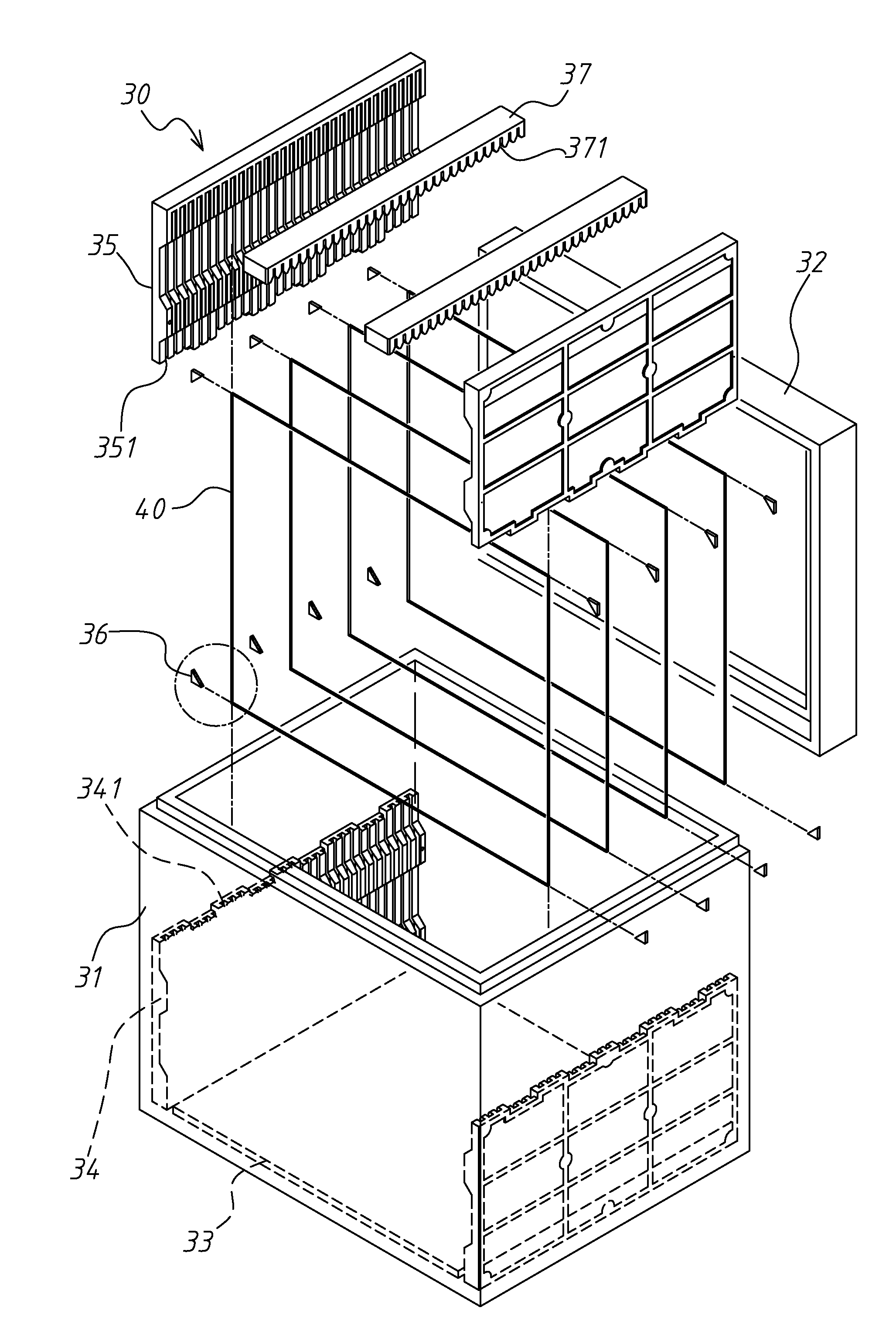 Structure for fragile plate packaging and protection device