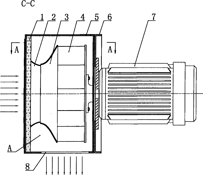 Cooling fan for traction converter of high-speed electric locomotive
