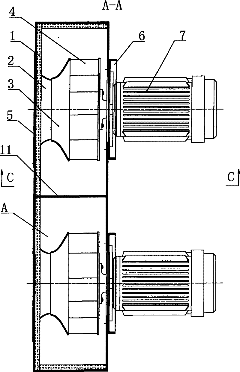 Cooling fan for traction converter of high-speed electric locomotive