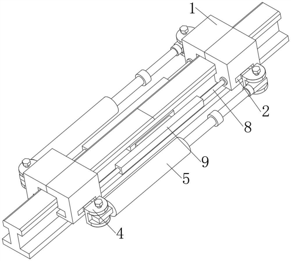 Hydraulic steel rail stretcher for railway