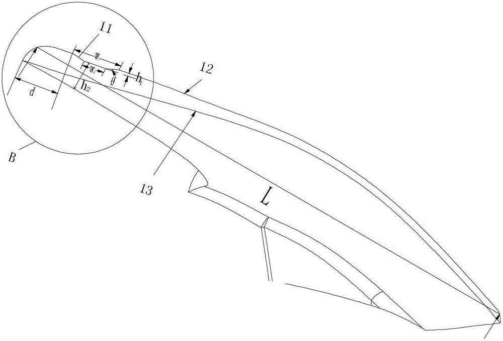 Axial-flow fan blade and air conditioner including the axial-flow fan blade