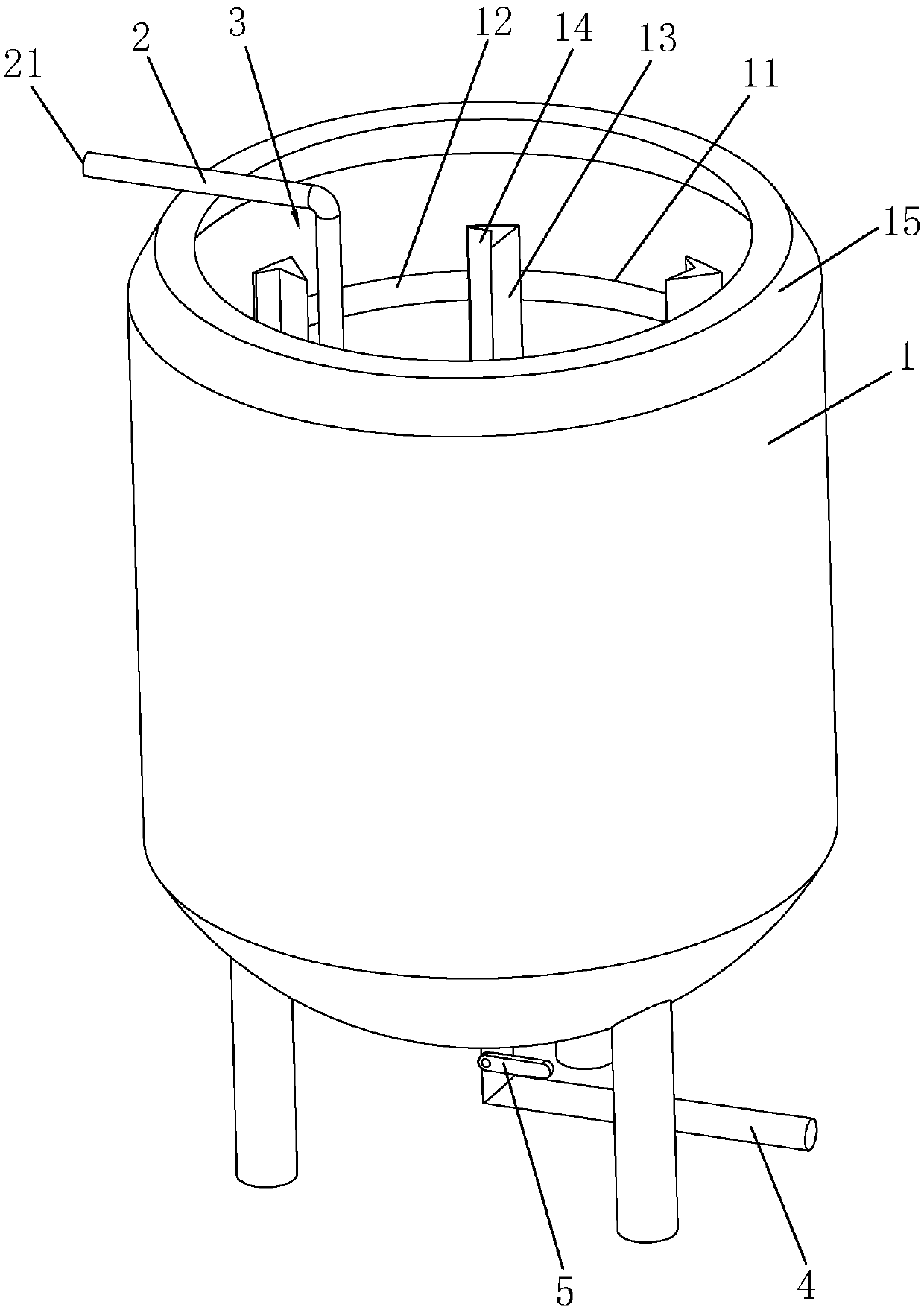 Starch pasting heating barrel