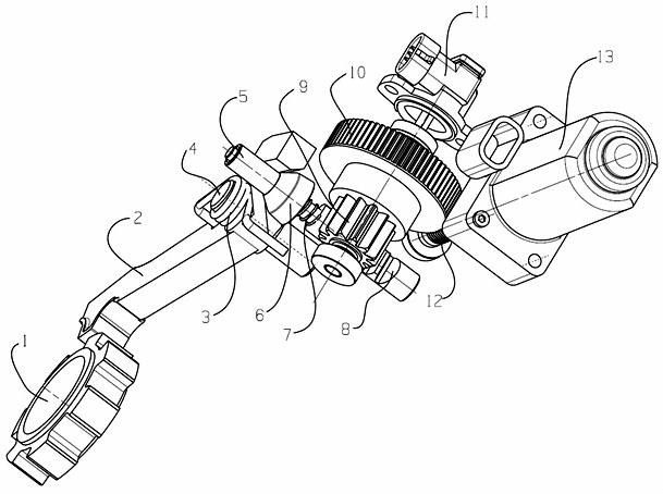A P gear actuator of automobile transmission