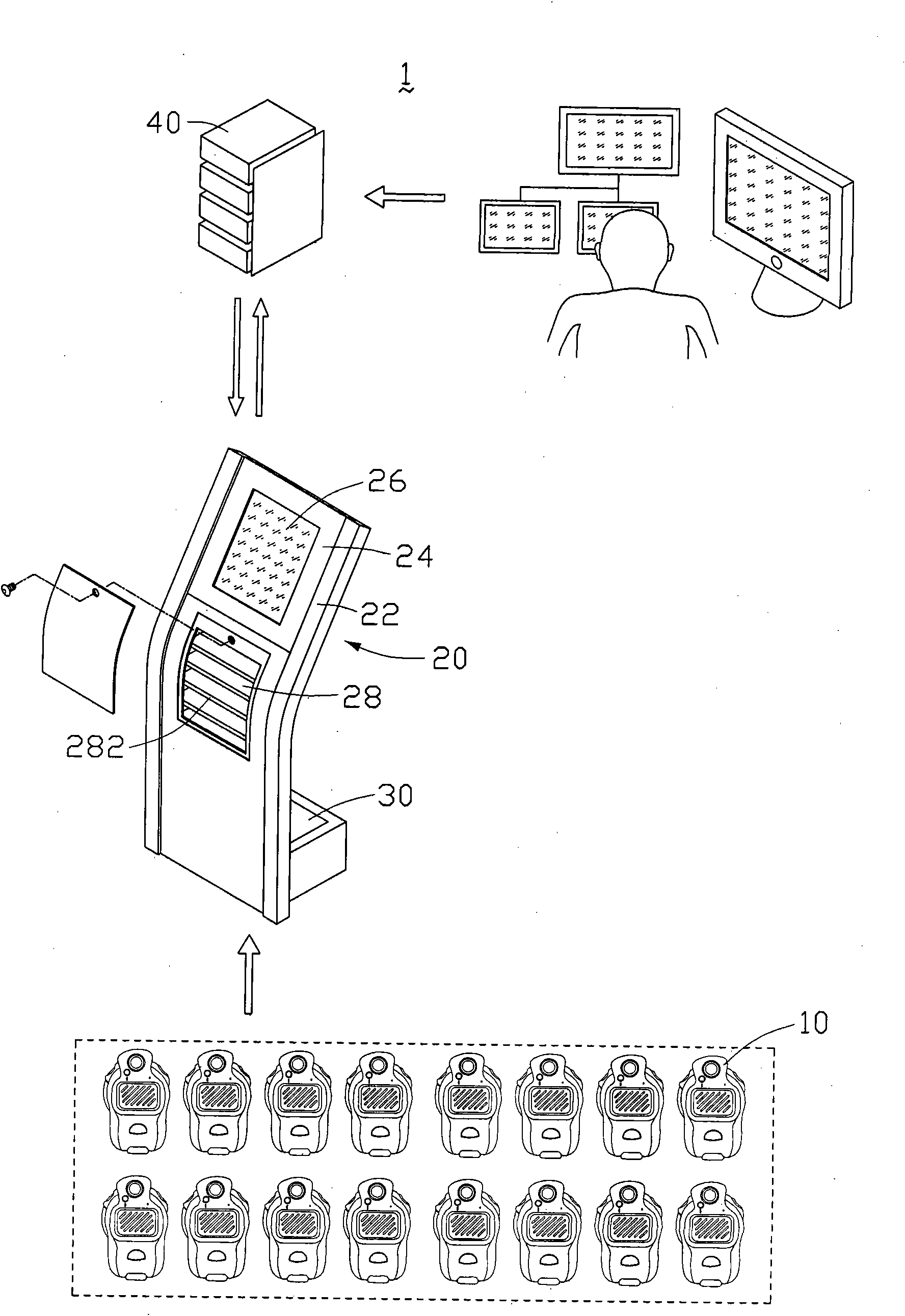 Movable law-enforcement electronic evidence management system and management method thereof