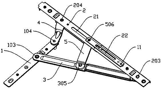 Sliding support hinge for window