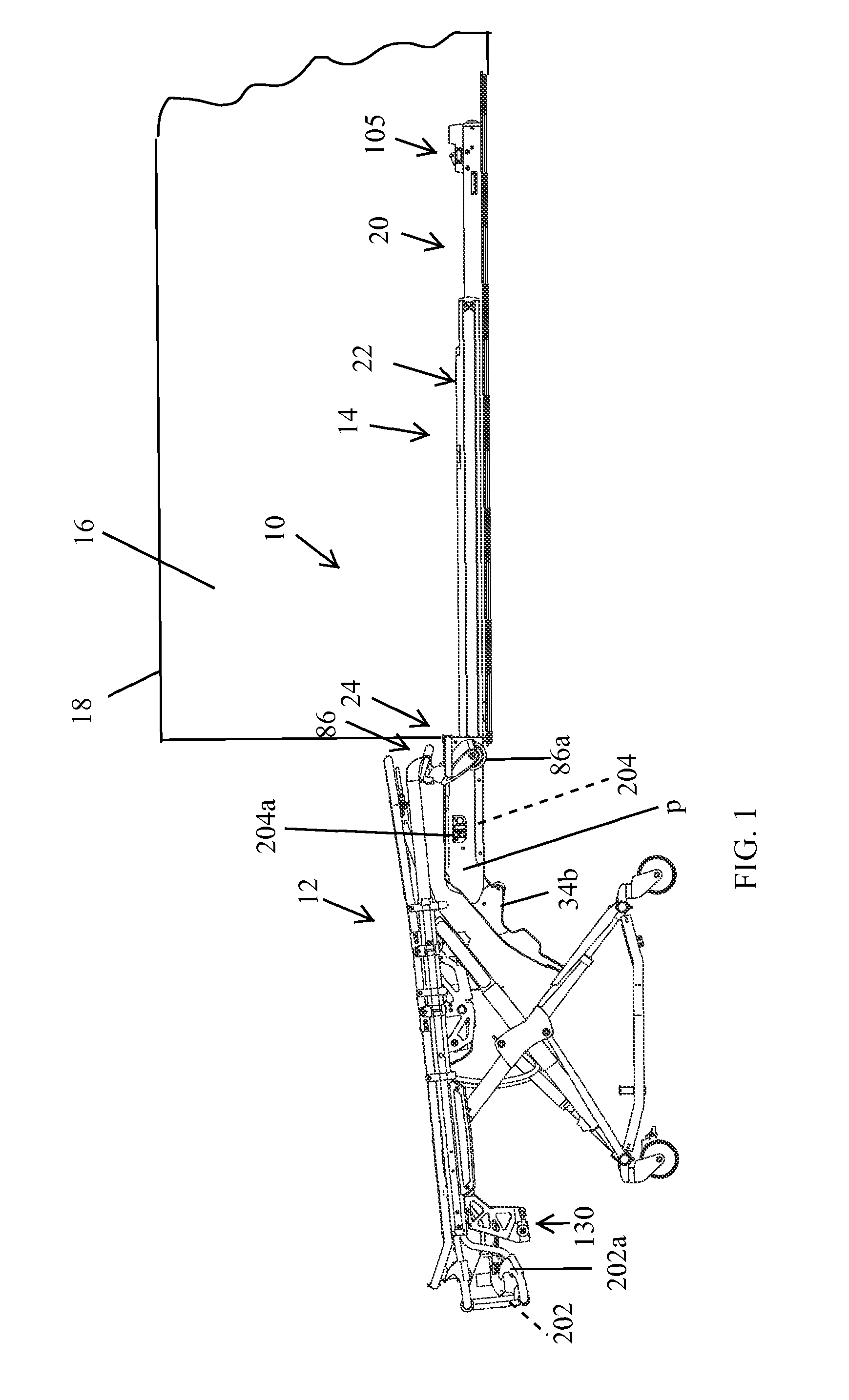 Ambulance cot and loading and unloading system