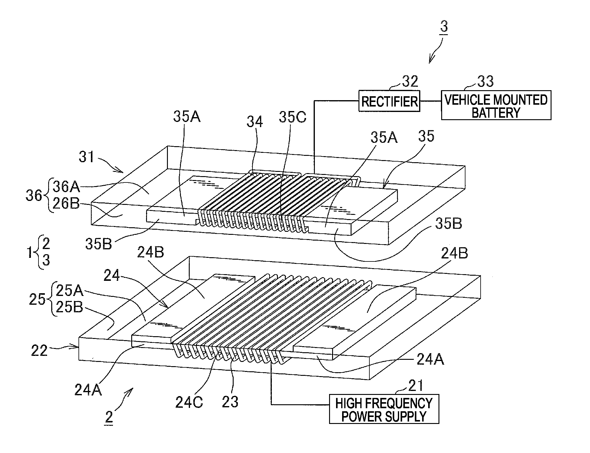 Coil unit and contactless power supplying apparatus