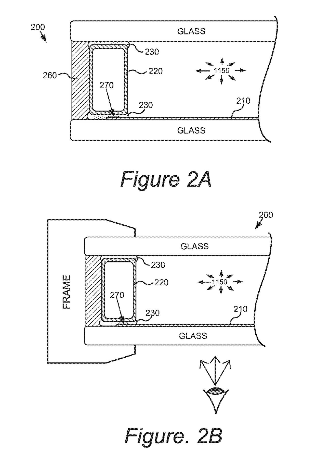 Obscuring bus bars in electrochromic glass structures