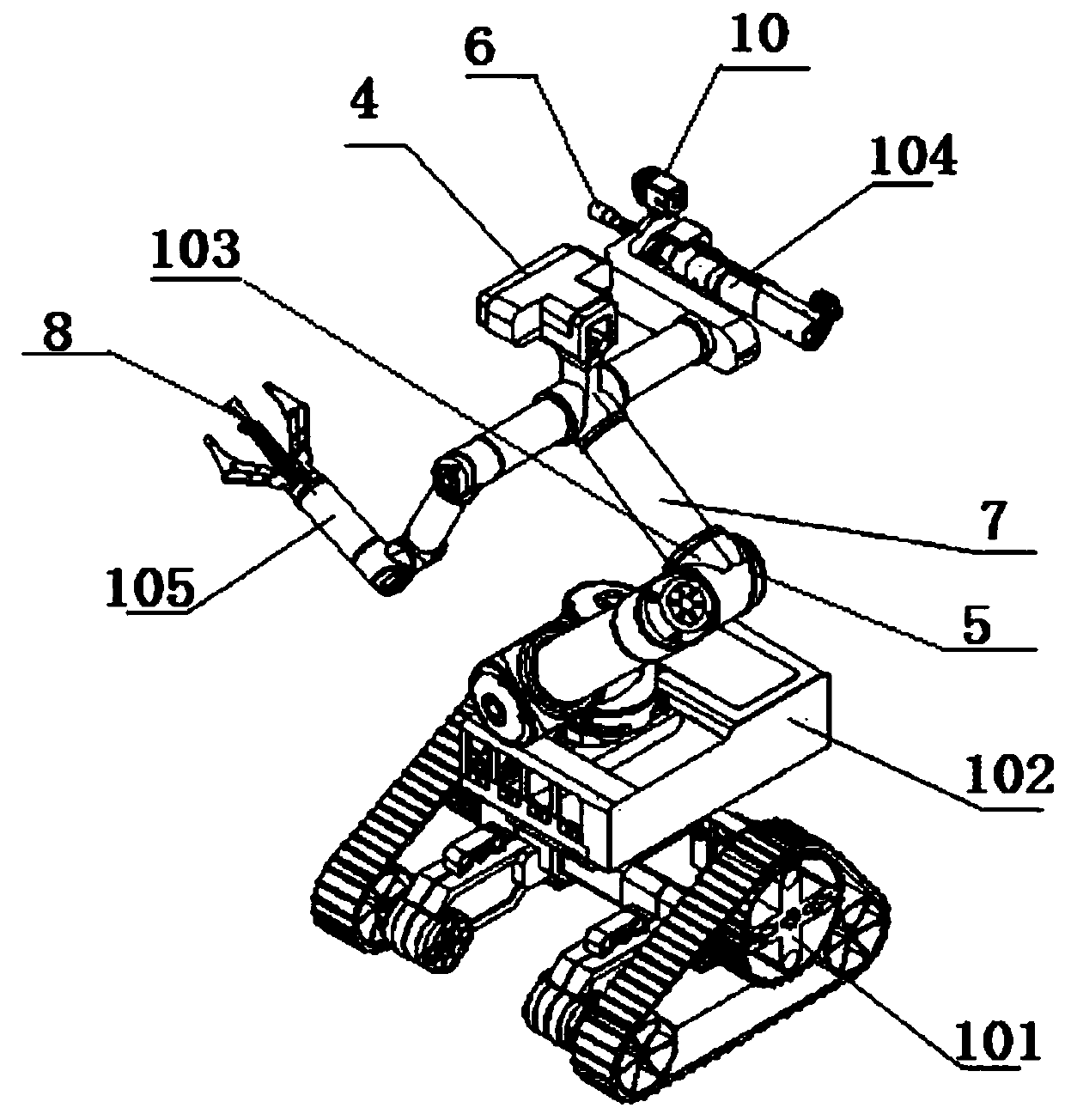 Intelligent screwing and assembling system based on crawler type six-axis robots